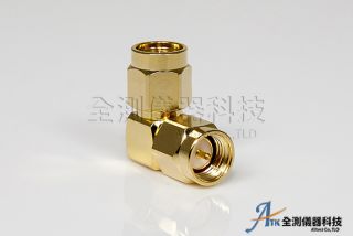 10 GHz│RA-SMA(M)-SMA(M) RF Adapter 高頻轉接頭全測儀器儀器科技依照客戶需求客製化各式RF元件耗材，SMA、2.4mm、2.92mm、3.5mm、1.85mm、1mm、N、SMP、SMPM、NMD、鍍金、鍍鎳、不鏽鋼各式樣材質。 如希望得到最新產品資訊、儀器校正、儀器維修、高頻連接零組件相關問題，請聯繫我們。